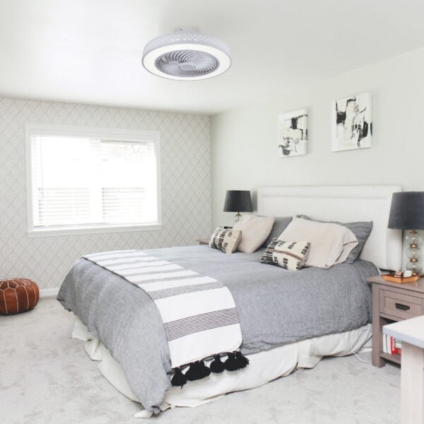 Ventoinha de tecto KABUL branca, 5 palas, 72W LED 3000-6000K - Image 3