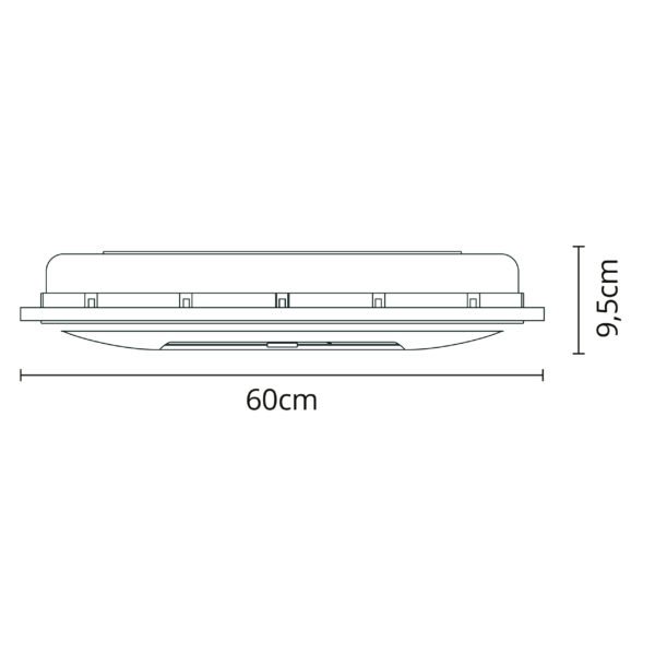 Ventoinha de encastrar PANEL branca, 3 palas Branco - Image 4