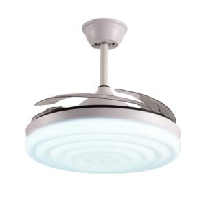 Ventoinha de tecto ARCOS branca, 4 palas retráteis, 72W LED 3000|4000|6000K - Image 2