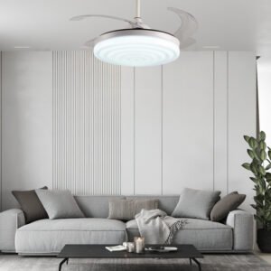 Ventoinha de tecto ARCOS branca, 4 palas retráteis, 72W LED 3000|4000|6000K - Image 7