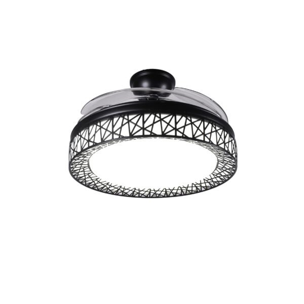 Ventoinha de tecto NIDO preta, 4 palas retráteis, 72W LED 3000|4000|6000K - Image 2