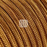 Cabo elétrico redondo flexível revestido a tecido H03VV-F 2x0,75mm2 D.6.2mm, em cor whisky
