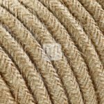 Cabo elétrico redondo flexível revestido a tecido H03VV-F 2x0,75mm2 D.7.2mm, em juta