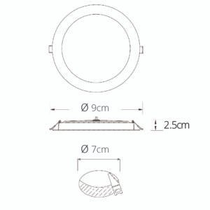 Foco de encastrar INTEGO 2.0 PC redondo 3W LED 250lm 4000K Branco - Image 3