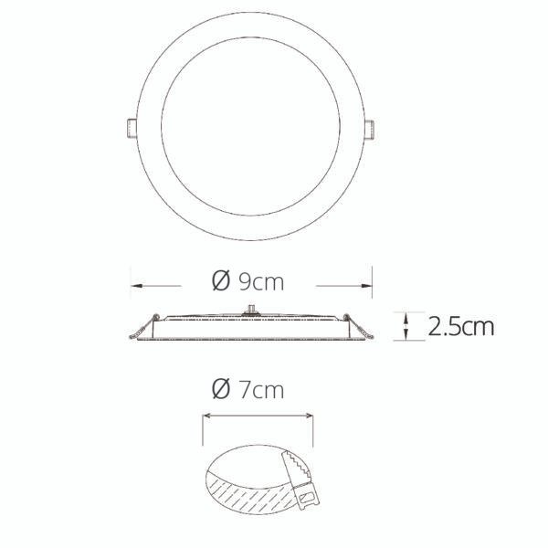Foco de encastrar INTEGO 2.0 PC redondo 3W LED 250lm 4000K Branco - Image 3