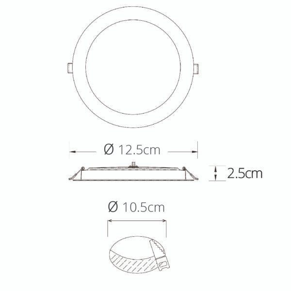 Foco de encastrar INTEGO 2.0 PC redondo 6W LED 600lm 3000K Branco - Image 3