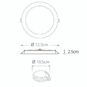 Foco de encastrar INTEGO 2.0 PC redondo 6W LED 600lm 6400K Branco - Image 2