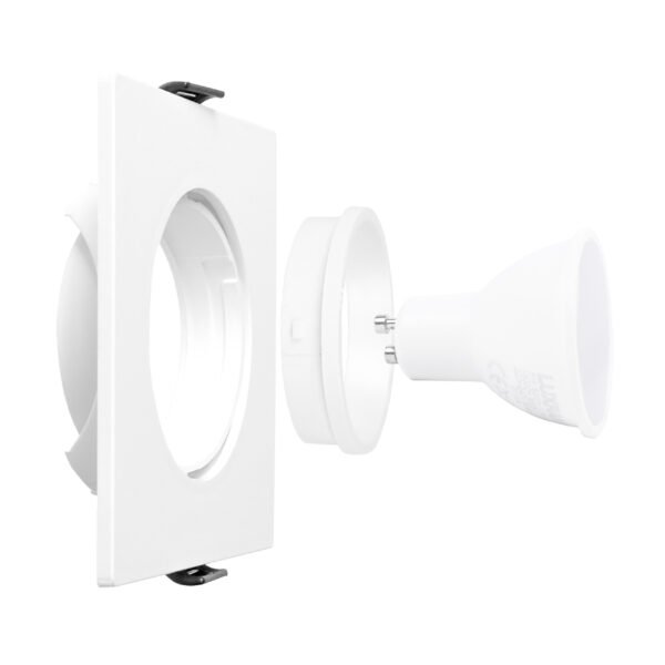 Aro de encastrar INTECA PC quadrado C.9xL.9xAlt.2,5cm Policarbonato (PC) Branco - Image 4
