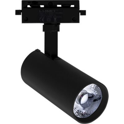 Foco para calha ADONIS (2 condutores) 15W LED 1400lm 4000K 24° Alumínio Preto
