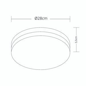 Plafond MEDINA médio IP54 1x24W LED 1920lm 4000K Branco - Image 4