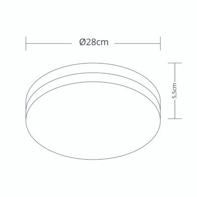 Plafond MEDINA médio IP54 1x24W LED 1920lm 4000K Branco - Image 4