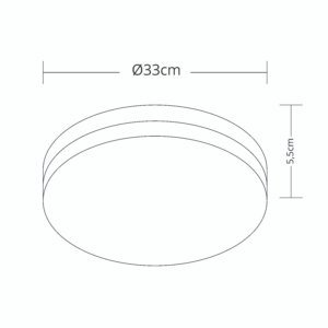 Plafond MEDINA grande IP54 1x36W LED 3380lm 4000K Branco - Image 4