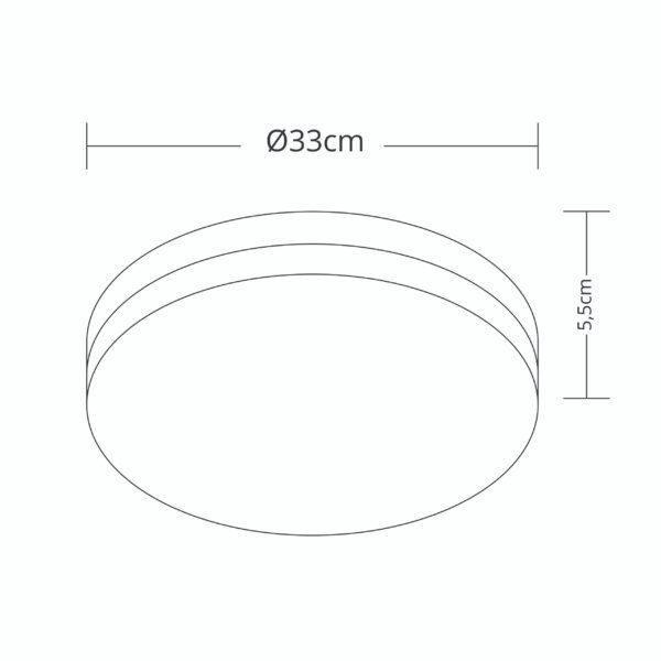 Plafond MEDINA grande IP54 1x36W LED 3380lm 4000K Branco - Image 4