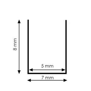 Perfil em PVC L.7x Alt.8mm - 2mt - Image 2