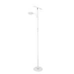 Candeeiro de pé LAGOS com braço de leitura 15+10W LED 4000K branco