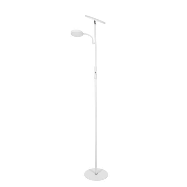 Candeeiro de pé LAGOS com braço de leitura 15+10W LED 4000K branco