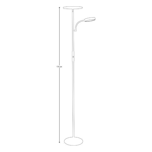 Candeeiro de pé LAGOS com braço de leitura 15+10W LED 4000K branco - Image 5