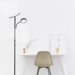 Candeeiro de pé LAGOS com braço de leitura 15+10W LED 4000K preto - Image 5