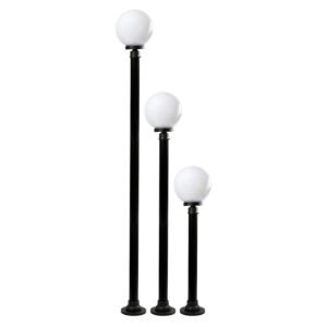 Pilar AMBIENTE pequeno IP44 1xE27 Alt.100xD.25cm Preto/Branco - Image 2