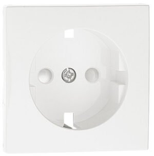 Centro schuko LOGUS90 com obturador branco