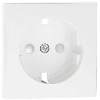 Centro schuko LOGUS90 com obturador branco
