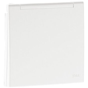 Centro schuko LOGUS90 com obturador IP44 branco