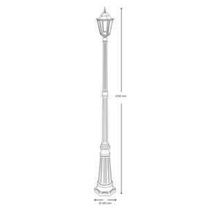 Pilar LISA IP34 1xE27 Alt.216xD.17cm Antracite - Image 2