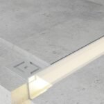 Calha de pladur para fita LED em alumínio com difusor opalino L.32.8x Alt.13.3mm - 2mt