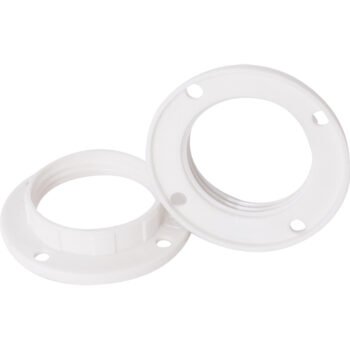 Anilha de abat-jour branca para suporte E14 roscado A.9, 5mm D.43mm