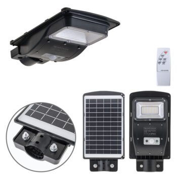 Aplique solar Solar Street Light com sensor IP65 1x50W LED 450lm 6400K Preto
