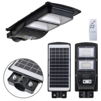 Aplique solar Solar Street Light com sensor IP65 1x100W LED 750lm 6400K Preto