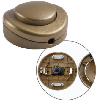 Interruptor de pé unipolar dourado