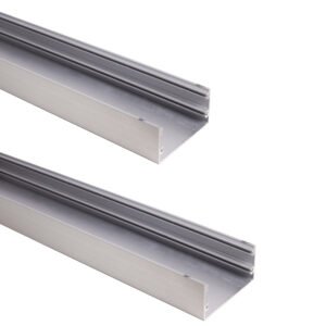 Calha sem abas para fita LED em alumínio com difusor opalino L.40x Alt.20mm - 2mt - Image 2