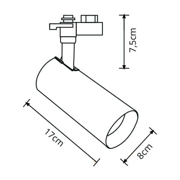Foco para calha ARGOS (2 condutores) 30W LED 6400K Preto - Image 2