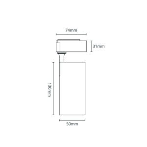 Foco para calha LINE PRO X2 (2condutores) 25W LED 2300lm 2700K 36° Branco - Image 4