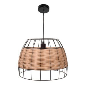 Suspensão SOTERO 1xE27 Alt.Reg.xD.42cm Vime