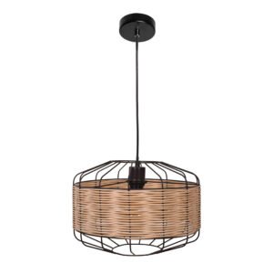 Suspensão SOLANGE 1xE27 Alt.Reg.xD.35cm Vime
