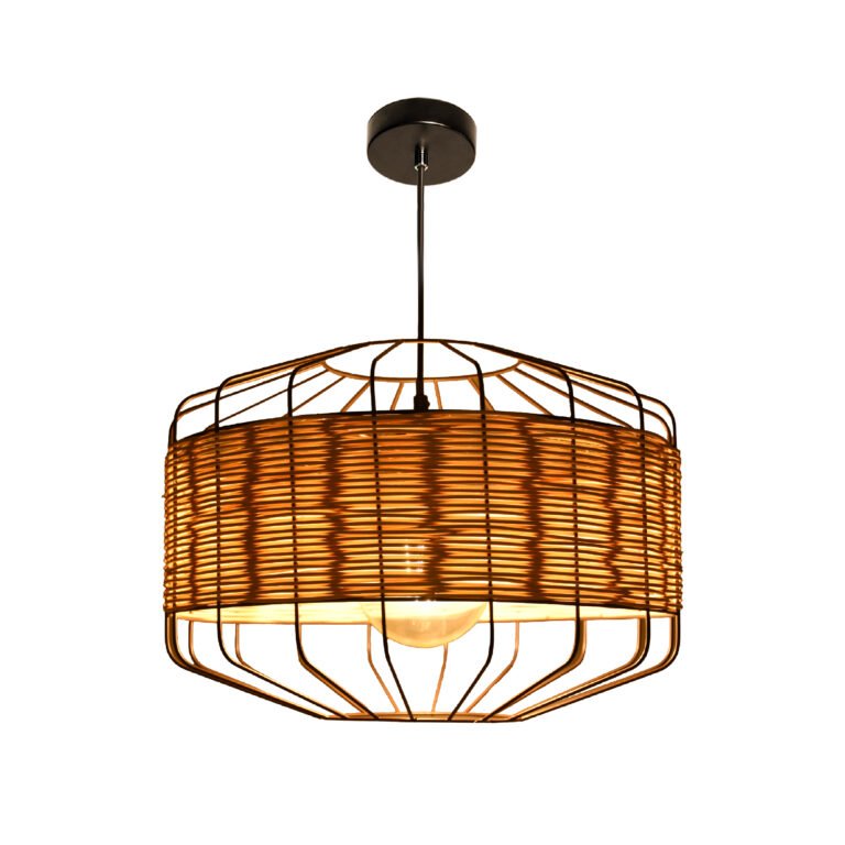 Suspensão SOLANGE 1xE27 Alt.Reg.xD.35cm Vime - Image 2