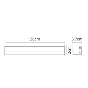 Régua AXINITE 30cm com interruptor 5W LED 450lm 6400K Branco - Image 3