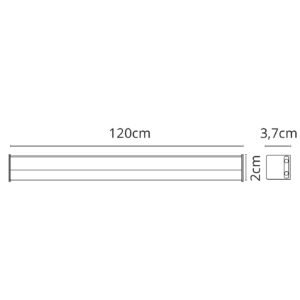 Régua AXINITE 120cm 16W LED 1440lm 4000K Branco - Image 3