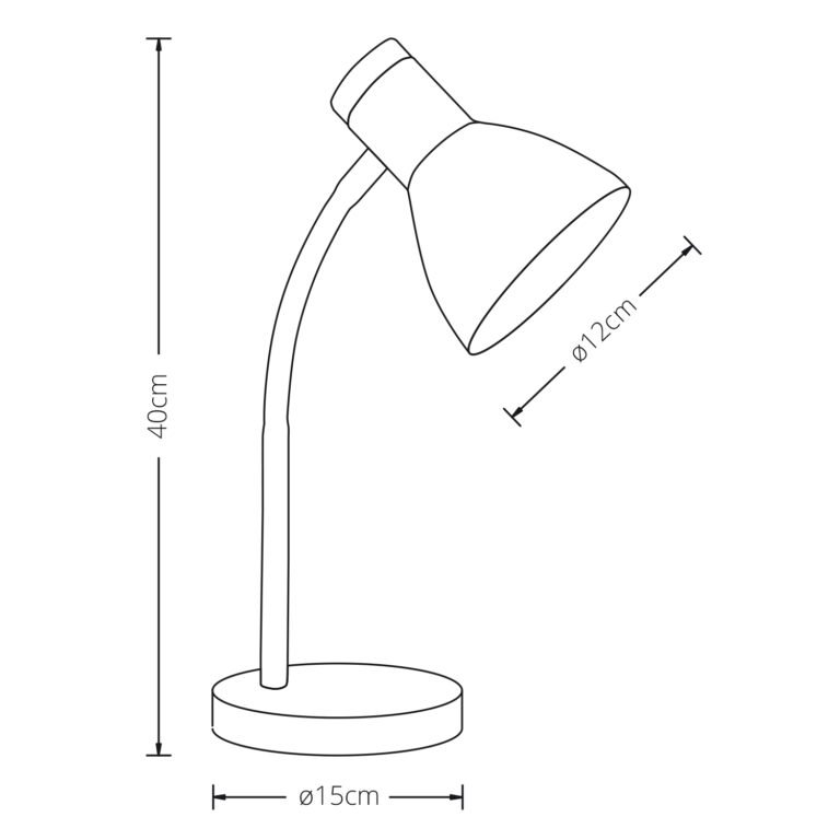 Candeeiro de mesa ARGOS 1xE27 Alt.42cmxD.15cm Cinzento/Madeira - Image 3