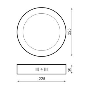 Plafond SLIM redondo 20W LED 2000lm 4500K Branco - Image 2