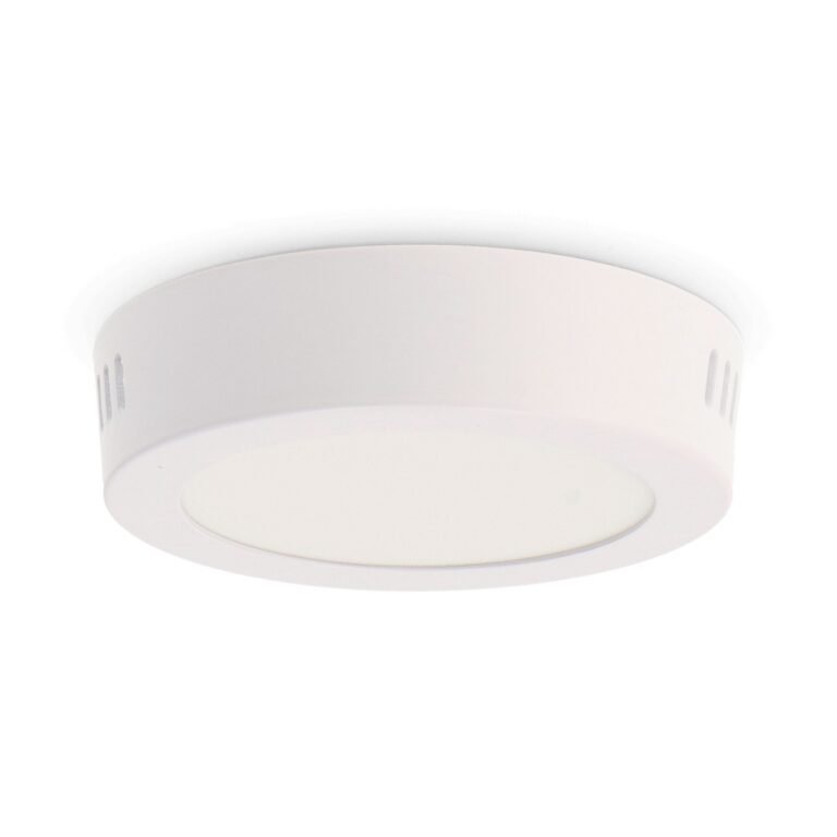 Plafond SLIM redondo 6W LED 600lm 3000K Branco