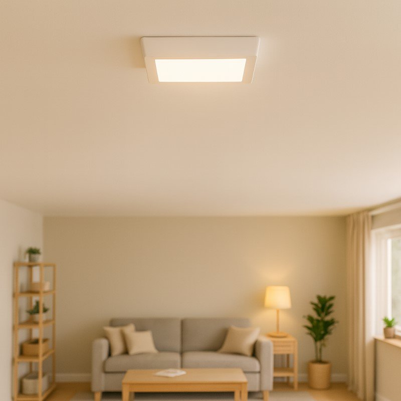 Plafond SLIM 12W LED 1200lm 4500K Quadrado Branco - Image 2