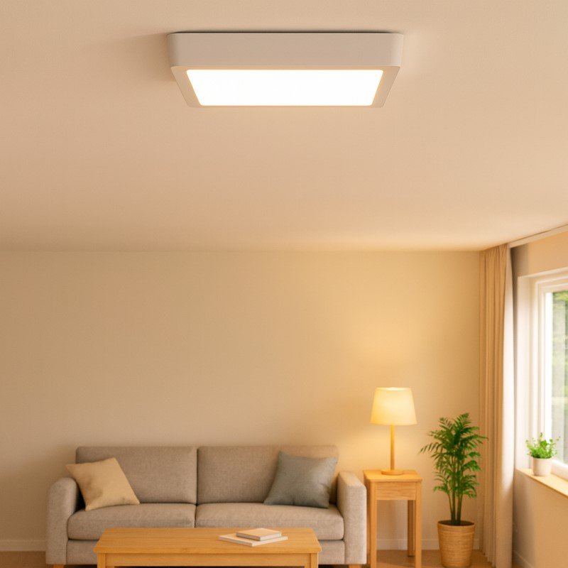 Plafond SLIM 20W LED 2000lm 3000K Quadrado Branco - Image 2