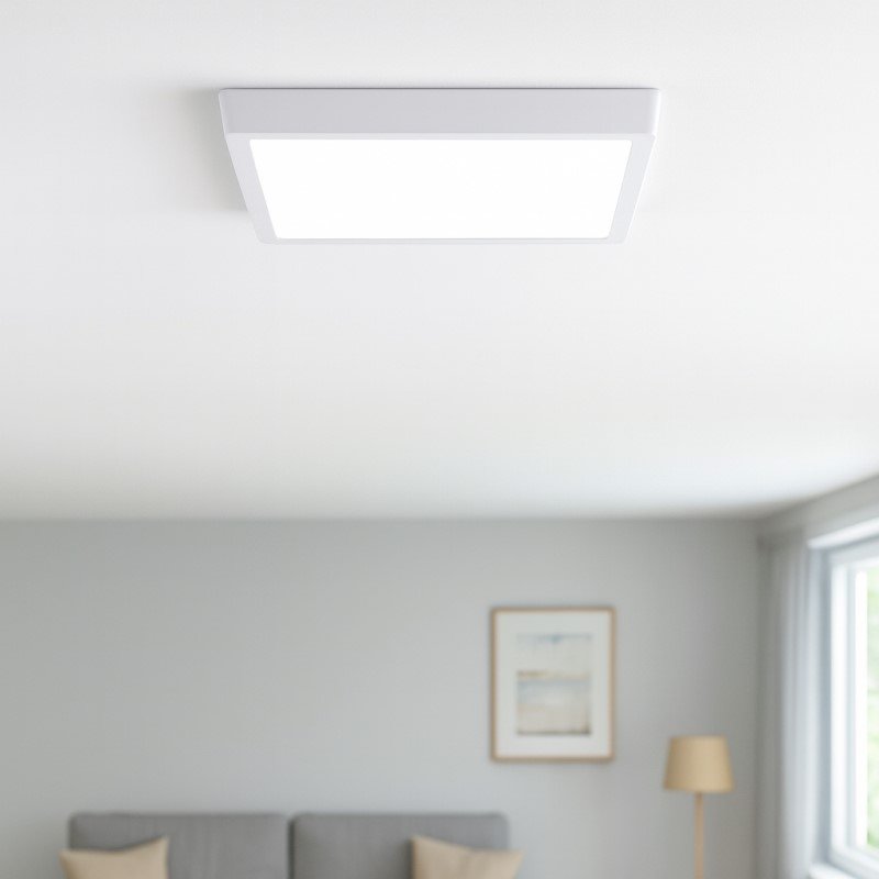 Plafond SLIM 25W LED 2500lm 4500K Quadrado Branco - Image 2