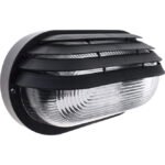 Aplique CAIMA grande IP44 1xE27 Preto