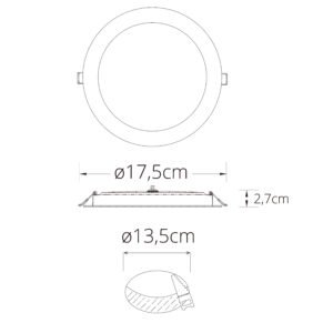 Foco de encastrar INTEGO 2.0 redondo 20W LED 1800lm 6400K Branco - Image 7