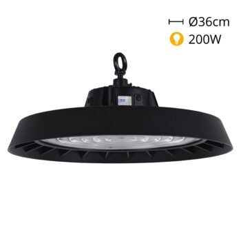 Campânula MEGAVISION IP65 200W LED 30000lm 6500k 90° Preto
