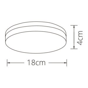 Plafond BERILO 24W LED 2160lm 3000K Branco - Image 4